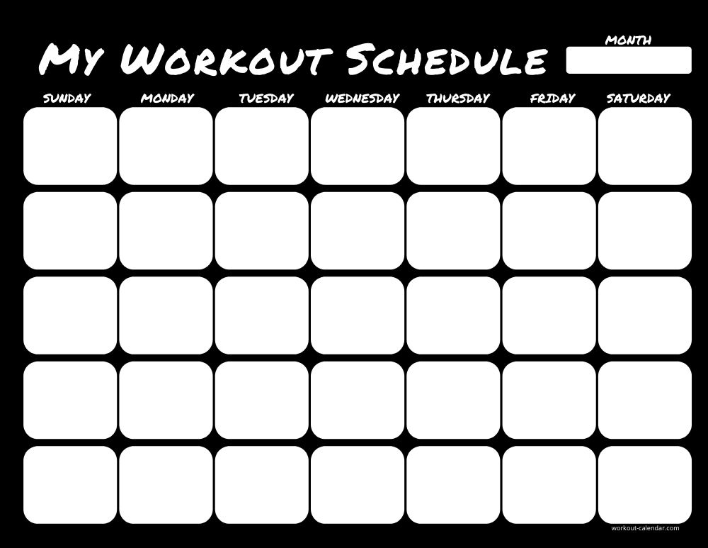 Workout Calendars