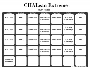 one month of chalean extreme workouts