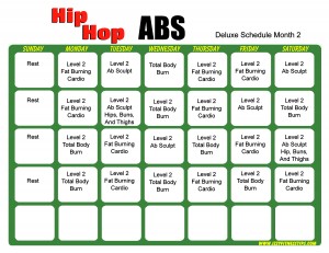 Hip Hop Abs Workout Calendar Print A