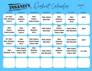 Download & Print The Insanity Workout Calendar & Schedule