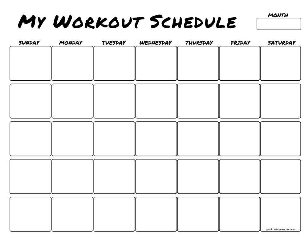Workout Calendars