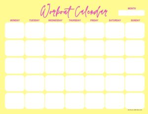 Download & Print Beautiful Workout Calendars To Keep You On Track